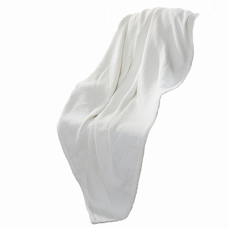 White discount cotton blanket